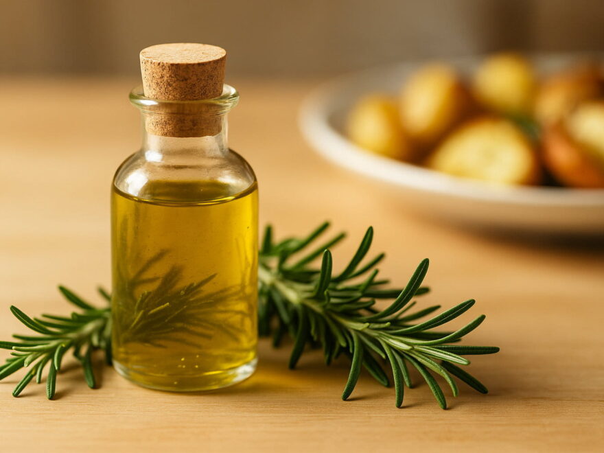 Rosmarinöl aus frischem Rosmarin für intensiven Geschmack und bessere Verdauung
